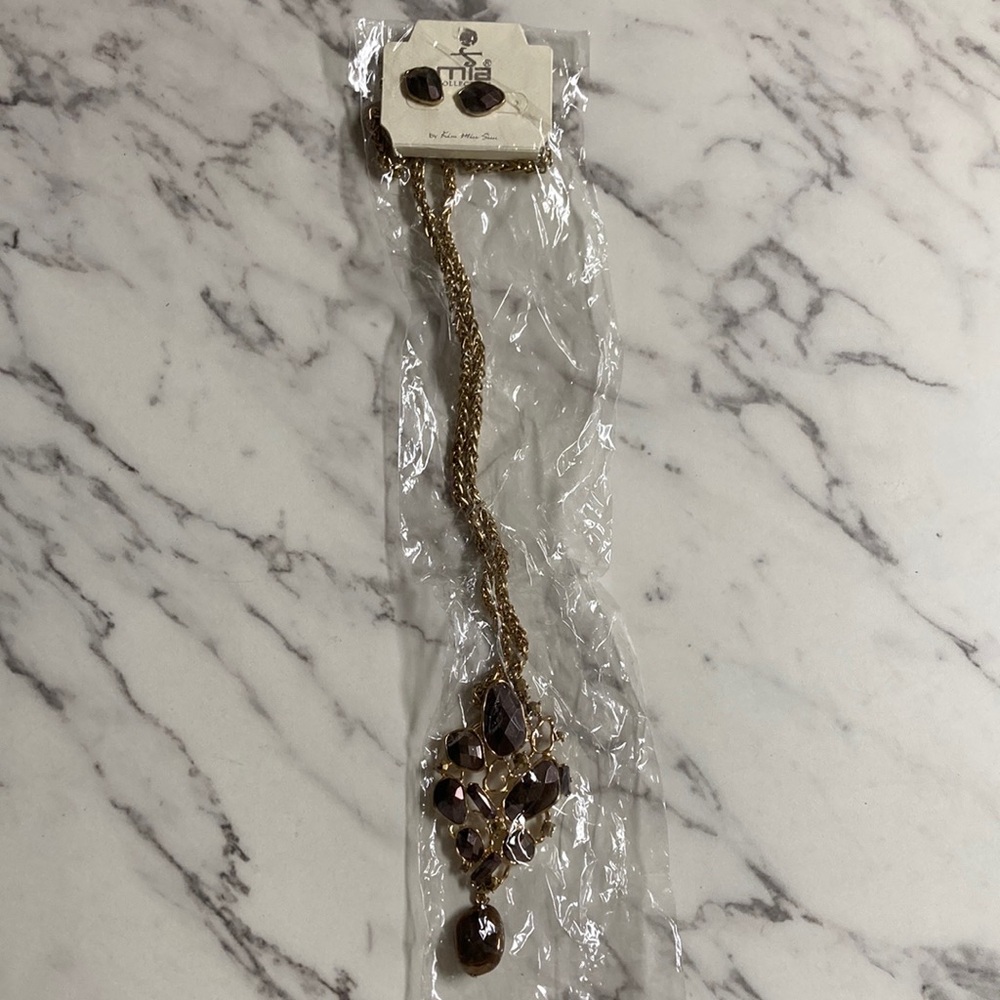NWT Mia necklace & earrings set costume jewelry